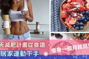 瘦身一個月就見效！30天減肥計畫從食譜＋居家運動下手