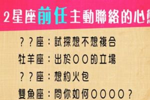 再怎麼不在意，心跳還是漏了一拍！12星座前任「主動聯繫你」的真實涵義！