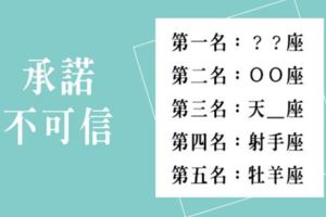 說的驚天動地，實行有心無力！說出「承諾」千萬「別相信」的星座男！才幾歲就只剩一張嘴！