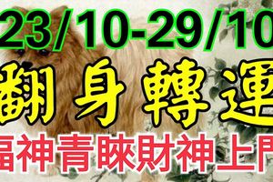 本周翻身轉運，福神青睞財神上門，5大生肖生活步步高升！（23/10-29/10）