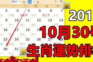 10月30號生肖運勢