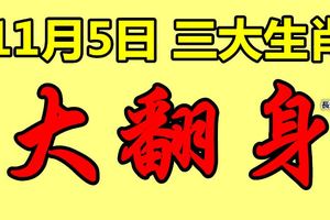 11月5日起三大生肖扭轉乾坤時機到鹹魚大翻身！