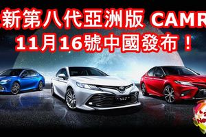 全新第八代亞洲版TOYOTACAMRY11月16號中國發布！