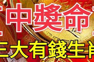 12月份，最有「中獎命」的三大有錢生肖！