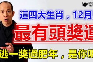 這四大生肖，最有頭獎運，年尾難逃一獎過肥年，是你嗎？