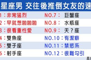 「全都是太愛你，才會忍不住！」12星座男「推倒女友」的速度排行！太讓人臉紅心跳啦！