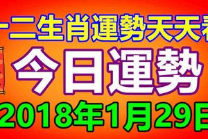 十二生肖運勢天天看，今日運勢：2018年1月29日