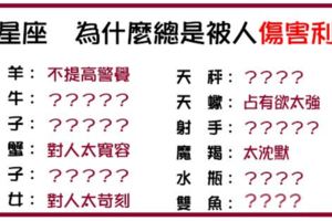 「傷你最深的人，往往是你最重要的人」！12星座為什麼總是被「傷」的這麼深！