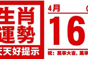 生肖運勢，天天好提示（4月16日）