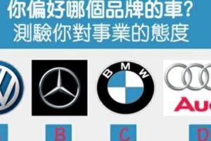 以下汽車品牌你會選哪個？測你對事業的態度！