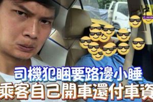 司機犯睏要路邊小睡乘客自己開車還付車資