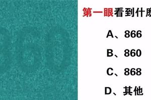 直覺看到什麼號碼？揭示你最真實的性格！