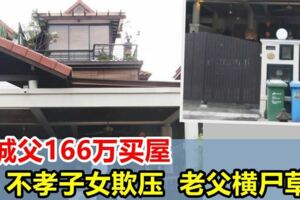 獅城父親166萬購屋，兒索要公司，女索要房子，89歲老父橫屍組屋草地