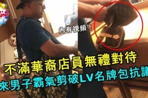 不滿華裔店員無禮對待，馬來男子霸氣剪破LV名牌包抗議！還說是種族歧視！網友：腦袋進水！內有視頻！