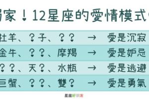 【星座愛情】解析12星座的「愛情模式」，原來他們都是這樣看待愛情的！