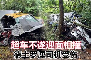 疑超車不遂迎面相撞德士羅釐司機受傷