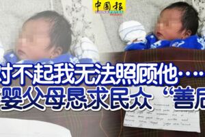 「對不起我無法照顧他……」棄嬰父母懇求民眾「善後」