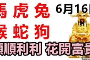 6月16日生肖運勢_馬、虎、兔順順利利