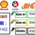 大馬最新油價（3月8日-14日）Ron95漲價，而柴油降價。