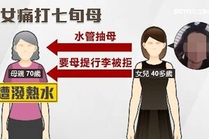 只因提不動行李！女慘忍水管抽打老母