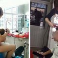 這樣的理髮店正流行！正妹著超短褲「騎著」男生剪頭髮！