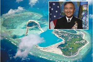美指華南海島礁興土木　疑建24座導彈發射台