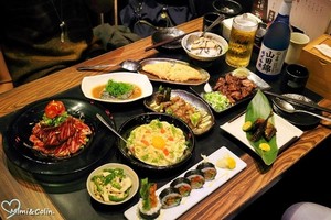 下班喝酒吃肉去！台南日式居酒屋　炸蝦壽司、蘆筍豚肉