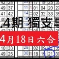 4月18日六合彩 準3.4期 獨支專車