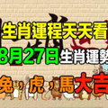 【生肖運程天天看】8月27日生肖運勢 兔，虎，馬大吉