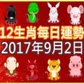 【每日運勢】12生肖之每日運勢2017年9月2日 