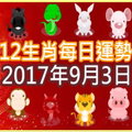 【每日運勢】12生肖之每日運勢2017年9月3日 