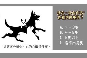 一秒內看到幾隻狗？就能清楚告訴你隱藏內心的心魔是什麼？