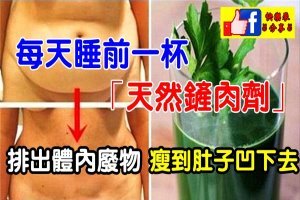 瘦到肚子凹下去！每天睡前一杯「天然剷肉劑」排出體內廢物、第二天排出6斤宿便!!!!!!!! 