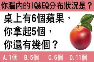 一題準測！你腦內的IQ&EQ分布狀況是？