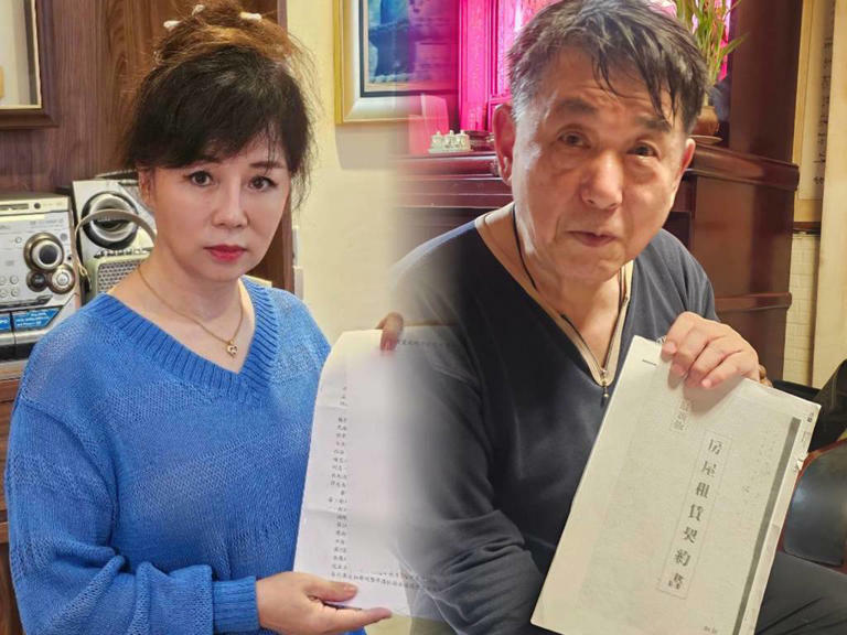 歌后曹雨婷(圖左)控舊愛康凱欠租金55萬，本人秀證據反擊。（記者游定剛拍攝）