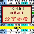 【啞叫獸】「今彩539」04月26日 分享參考~試試看~