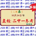 三重森之版路-六合彩10/24(124)立柱:二中一之多版參考。