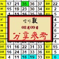 今彩539 08月09日啞叫獸心水報號，美脈喔~