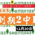 港彩到期2中1參考~12-30彩色斑馬分享版!!