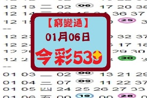 【窮變通】01月06日***539參考***準五進四