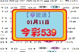 【窮變通】01月11日***今彩539參考***準四進五