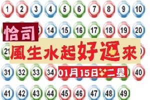 【恰司】「六合彩」01月15日風生水起好運來