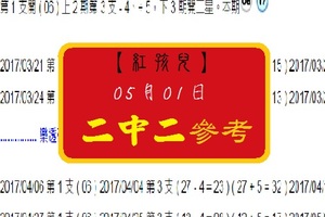 【紅孩兒】「今彩539」05月01日 二中二參考!!