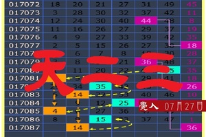 以小搏大總有出頭天「07/27-覺人-天二三」六合金正讚。