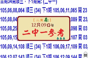 2017六合彩歲末公益~寂靜之森-三重森12/09  (NO:11)二中一參考