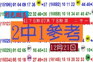 彩色斑馬港彩到期2中1(12-21)六合分享版!!