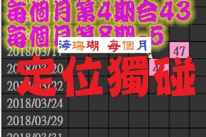 藍藍海六合每月定位獨碰海珊瑚05月19日特調~