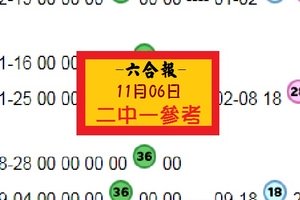 2018爆一下11月06日二中一六合報爆特調