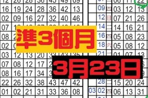 3月23日六合彩 永不間斷 準3個約 獨支專車
