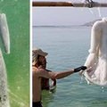 他們「把禮服泡在死海中長達兩年」，但當衣服再次被撈起來時，這種天然美不是人類能做出來的呢！ 